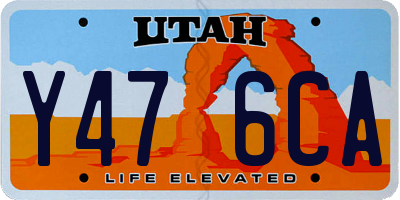 UT license plate Y476CA