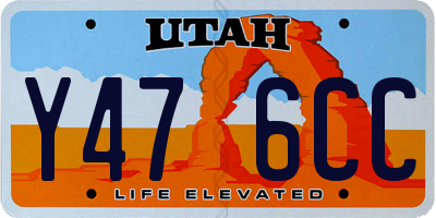 UT license plate Y476CC