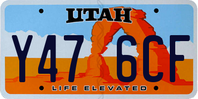 UT license plate Y476CF