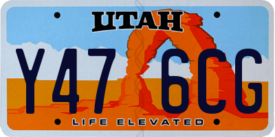 UT license plate Y476CG
