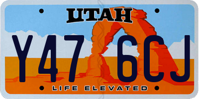 UT license plate Y476CJ