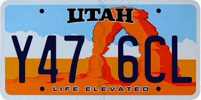UT license plate Y476CL