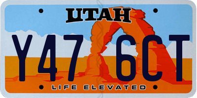 UT license plate Y476CT