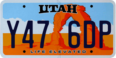 UT license plate Y476DP