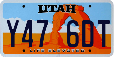 UT license plate Y476DT