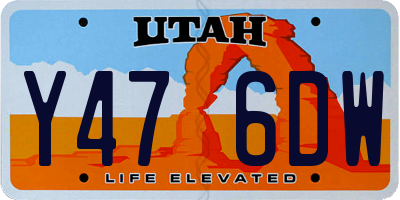 UT license plate Y476DW