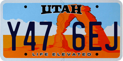 UT license plate Y476EJ