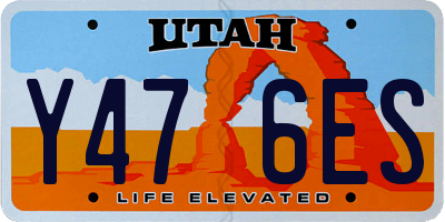 UT license plate Y476ES