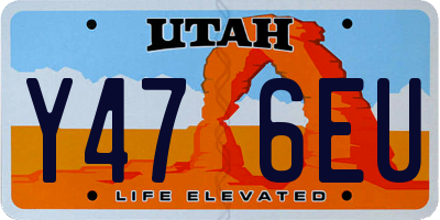UT license plate Y476EU