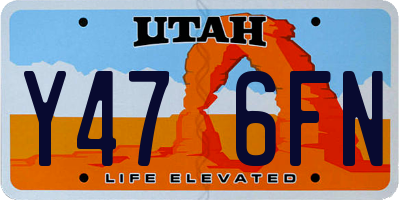 UT license plate Y476FN