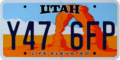 UT license plate Y476FP