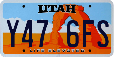UT license plate Y476FS