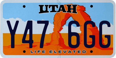UT license plate Y476GG