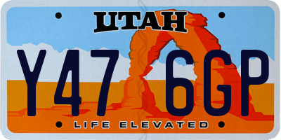 UT license plate Y476GP