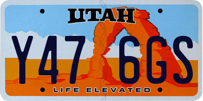 UT license plate Y476GS