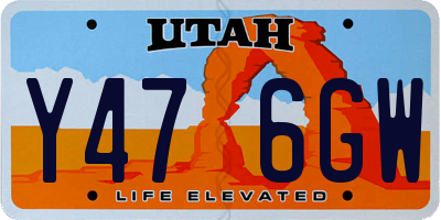 UT license plate Y476GW