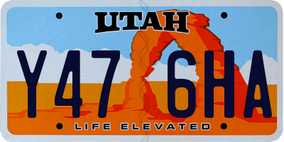 UT license plate Y476HA