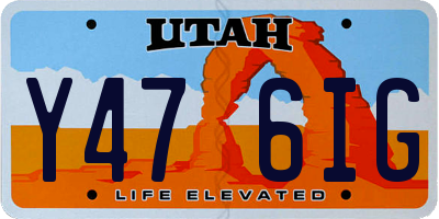 UT license plate Y476IG