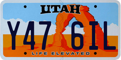 UT license plate Y476IL
