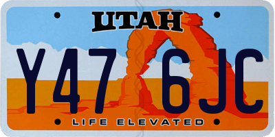 UT license plate Y476JC