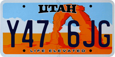UT license plate Y476JG