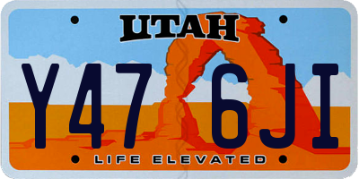 UT license plate Y476JI