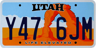 UT license plate Y476JM