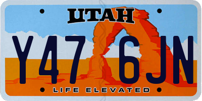 UT license plate Y476JN