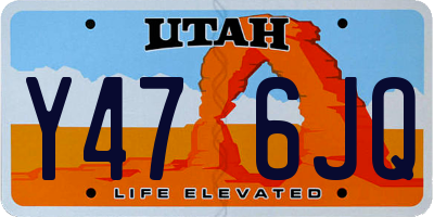 UT license plate Y476JQ