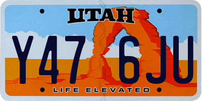 UT license plate Y476JU