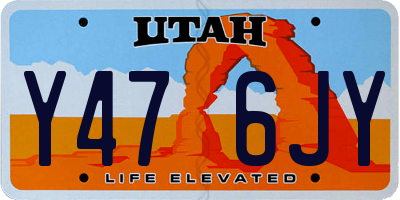 UT license plate Y476JY