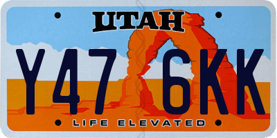 UT license plate Y476KK