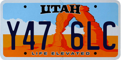 UT license plate Y476LC
