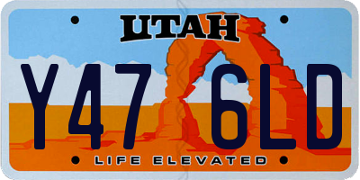 UT license plate Y476LD