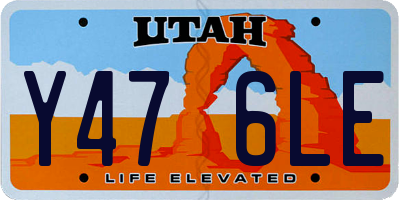 UT license plate Y476LE