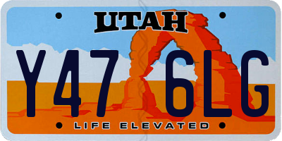 UT license plate Y476LG