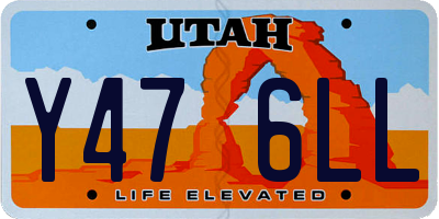 UT license plate Y476LL