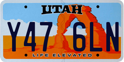 UT license plate Y476LN