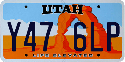 UT license plate Y476LP
