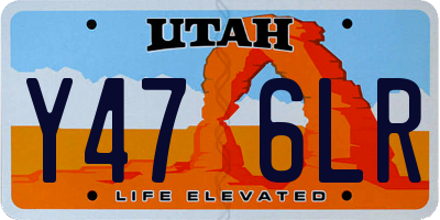 UT license plate Y476LR