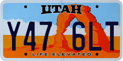 UT license plate Y476LT