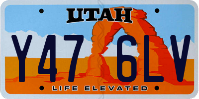 UT license plate Y476LV
