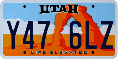 UT license plate Y476LZ
