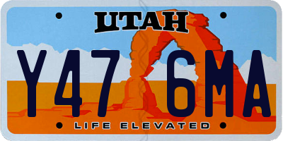 UT license plate Y476MA