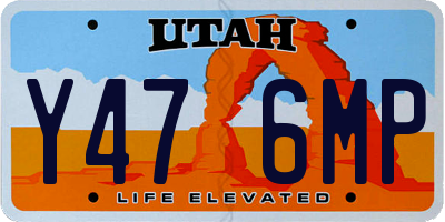 UT license plate Y476MP