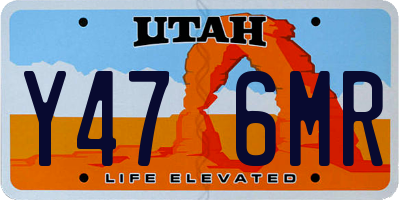UT license plate Y476MR