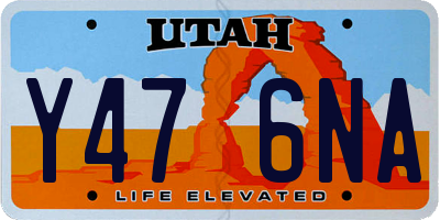 UT license plate Y476NA