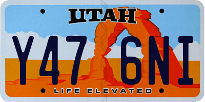 UT license plate Y476NI