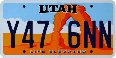UT license plate Y476NN