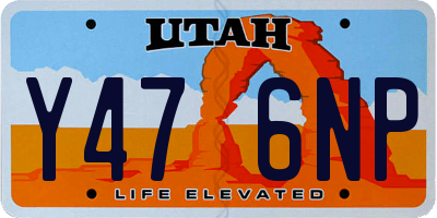 UT license plate Y476NP